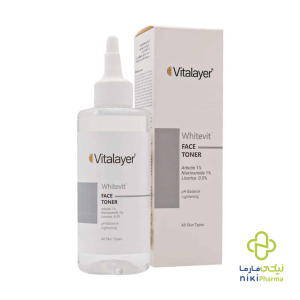 تونر پاک کننده صورت وایت ویت مناسب پوست لک دار ویتالیر