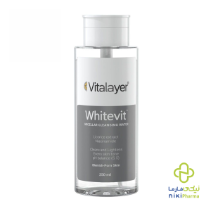 ویتالیر پاک کننده آرایش وایت ویت مناسب پوست لک دار