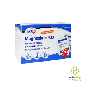 ساشه منیزیم ۴۰۰ میلی گرم یوروویتال ۳۰ عددی