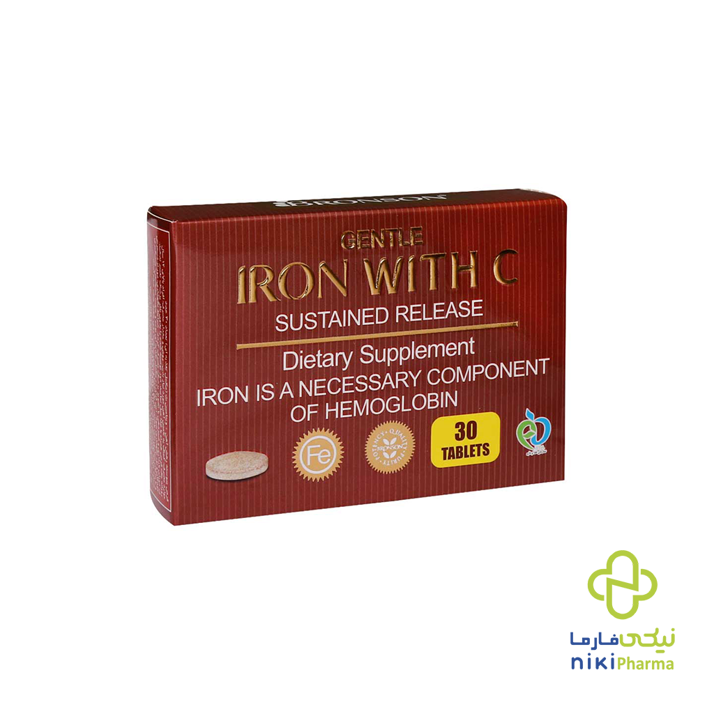 قرص آهن آیرون ویت سی برانسون ۳۰ عددی قرص آهن آیرون ویت سی برانسون ۳۰ عددی